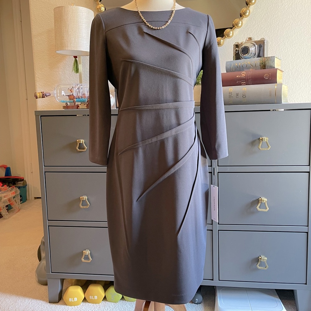 NWT Calvin Klein business dress - Dark Grey - size 10